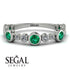 Bezel Emerald Eternity Band - Valeria No. 6