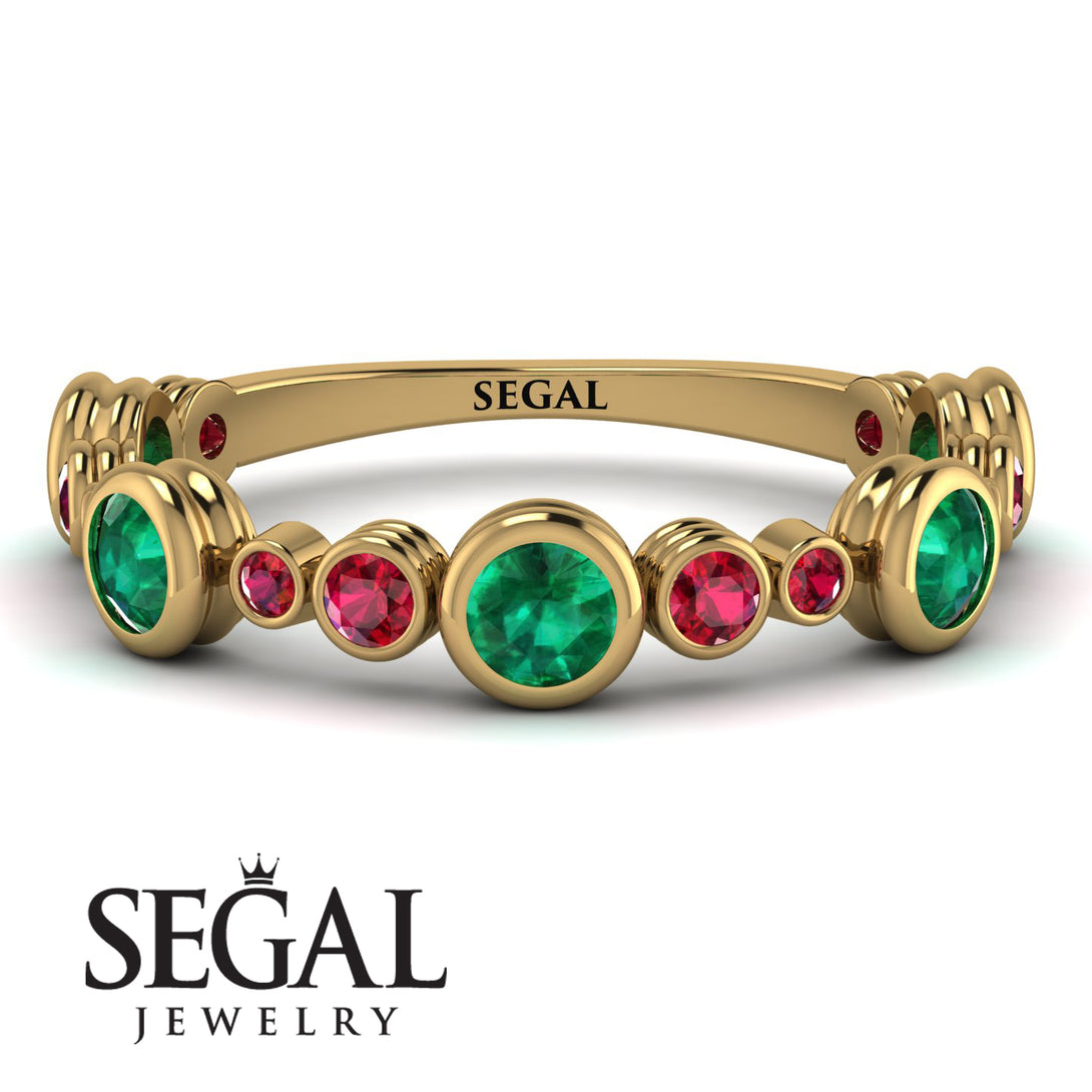 Bezel Emerald Eternity Band - Valeria No. 49