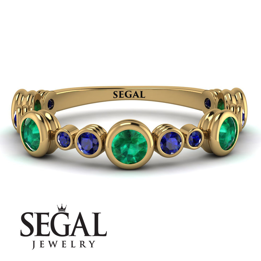 Bezel Emerald Eternity Band - Valeria No. 64