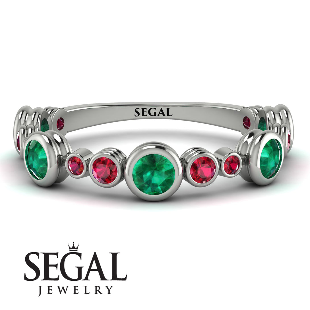 Bezel Emerald Eternity Band - Valeria No. 51