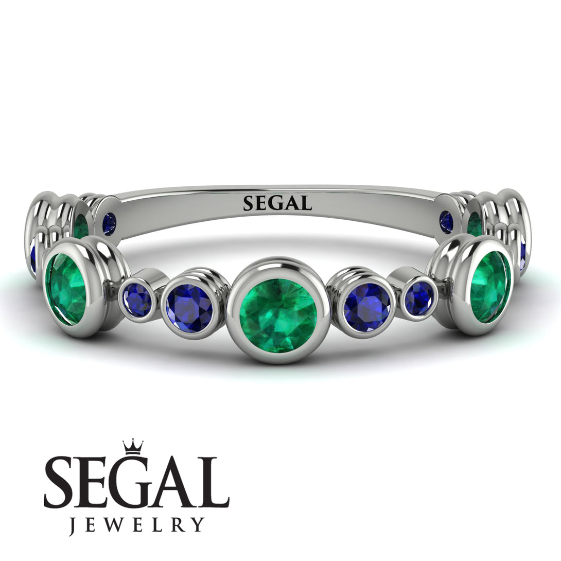Bezel Emerald Eternity Band - Valeria No. 66
