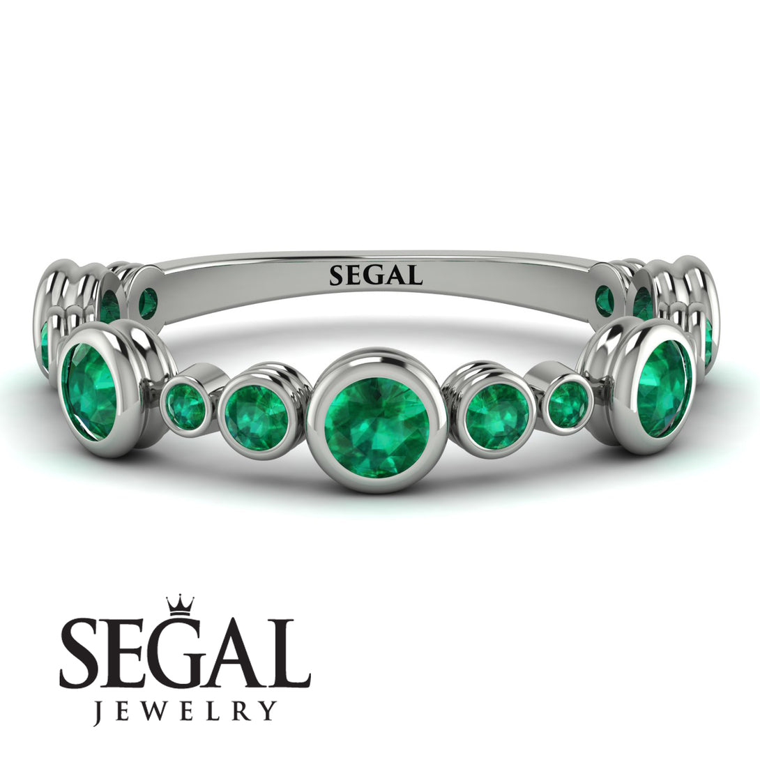 Bezel Emerald Eternity Band - Valeria No. 21