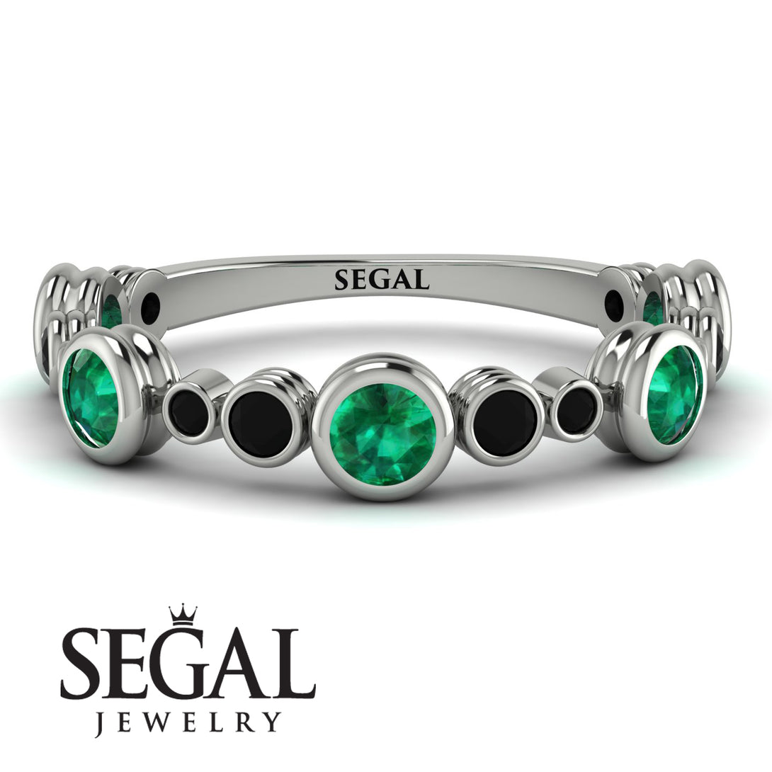 Bezel Emerald Eternity Band - Valeria No. 36
