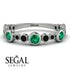 Bezel Emerald Eternity Band - Valeria No. 36