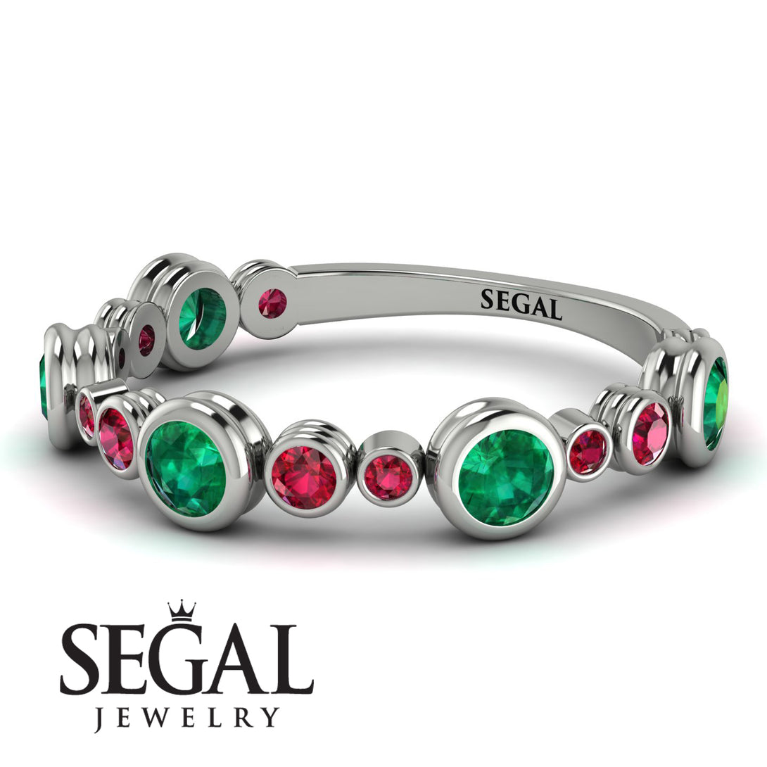 Bezel Emerald Eternity Band - Valeria No. 51