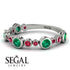 Bezel Emerald Eternity Band - Valeria No. 51