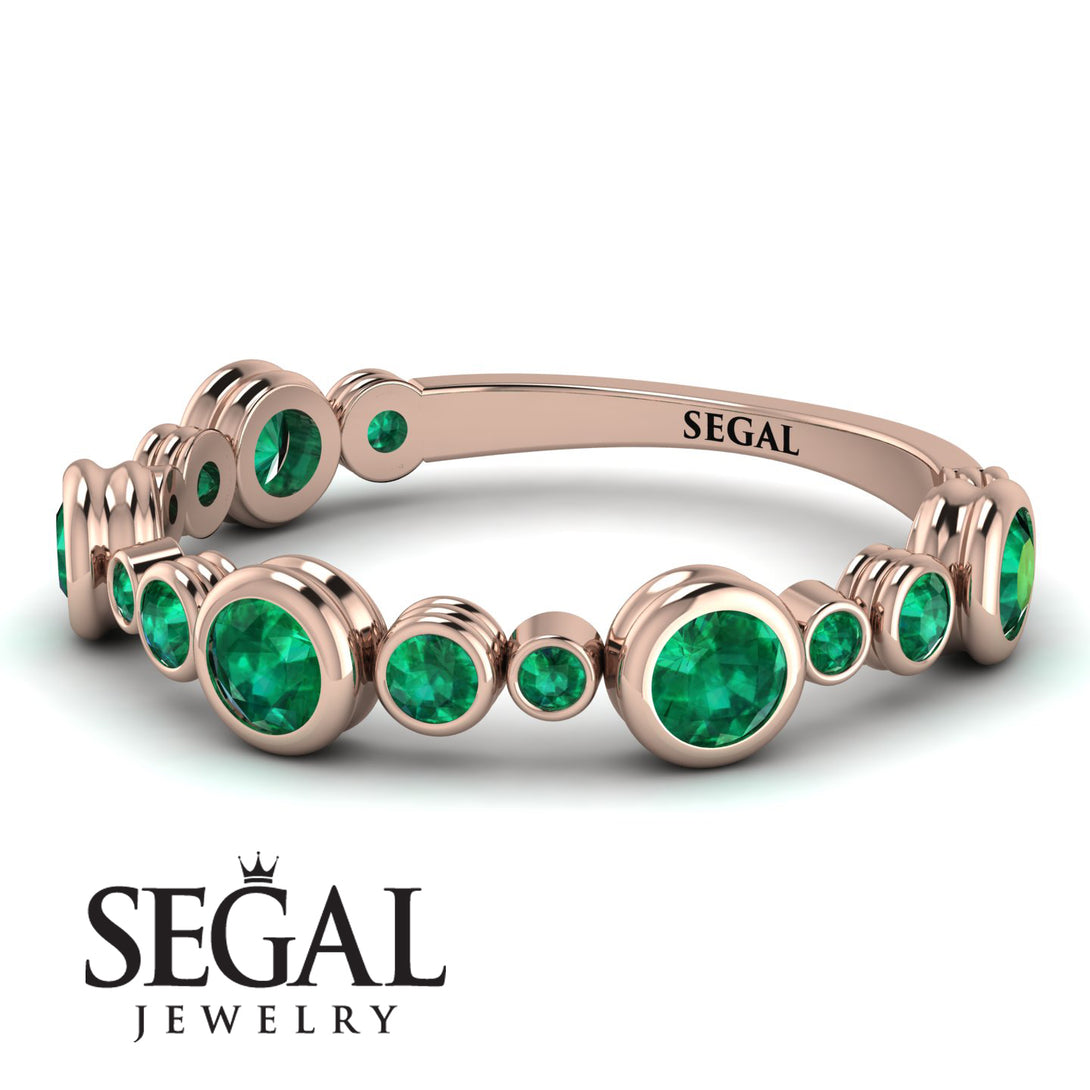 Bezel Emerald Eternity Band - Valeria No. 20