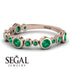 Bezel Emerald Eternity Band - Valeria No. 20