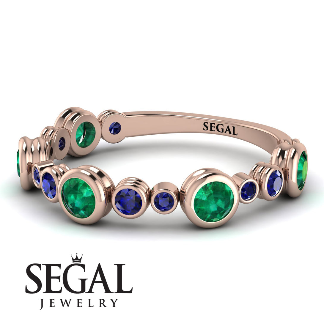 Bezel Emerald Eternity Band - Valeria No. 65