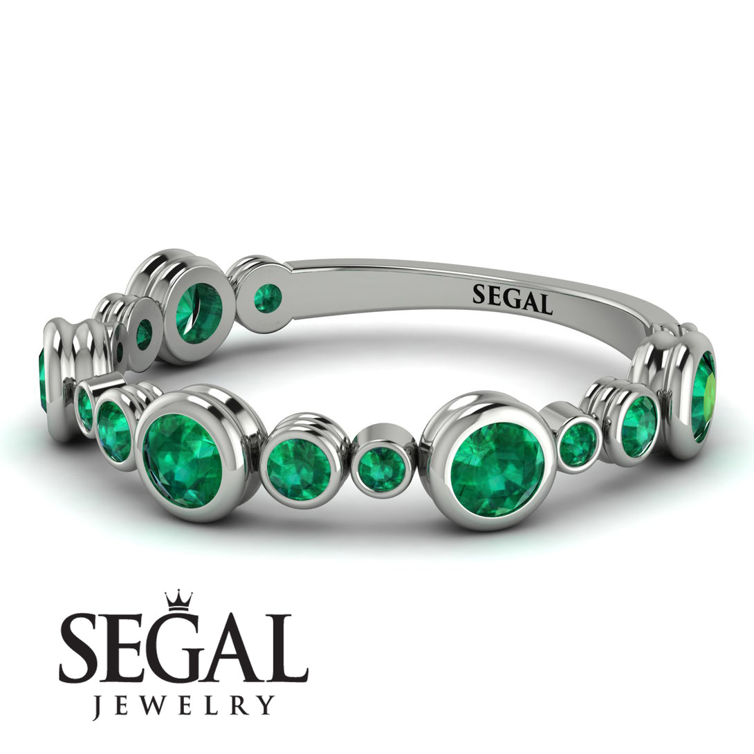 Bezel Emerald Eternity Band - Valeria No. 21