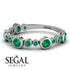 Bezel Emerald Eternity Band - Valeria No. 21