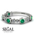 Bezel Emerald Eternity Band - Valeria No. 6