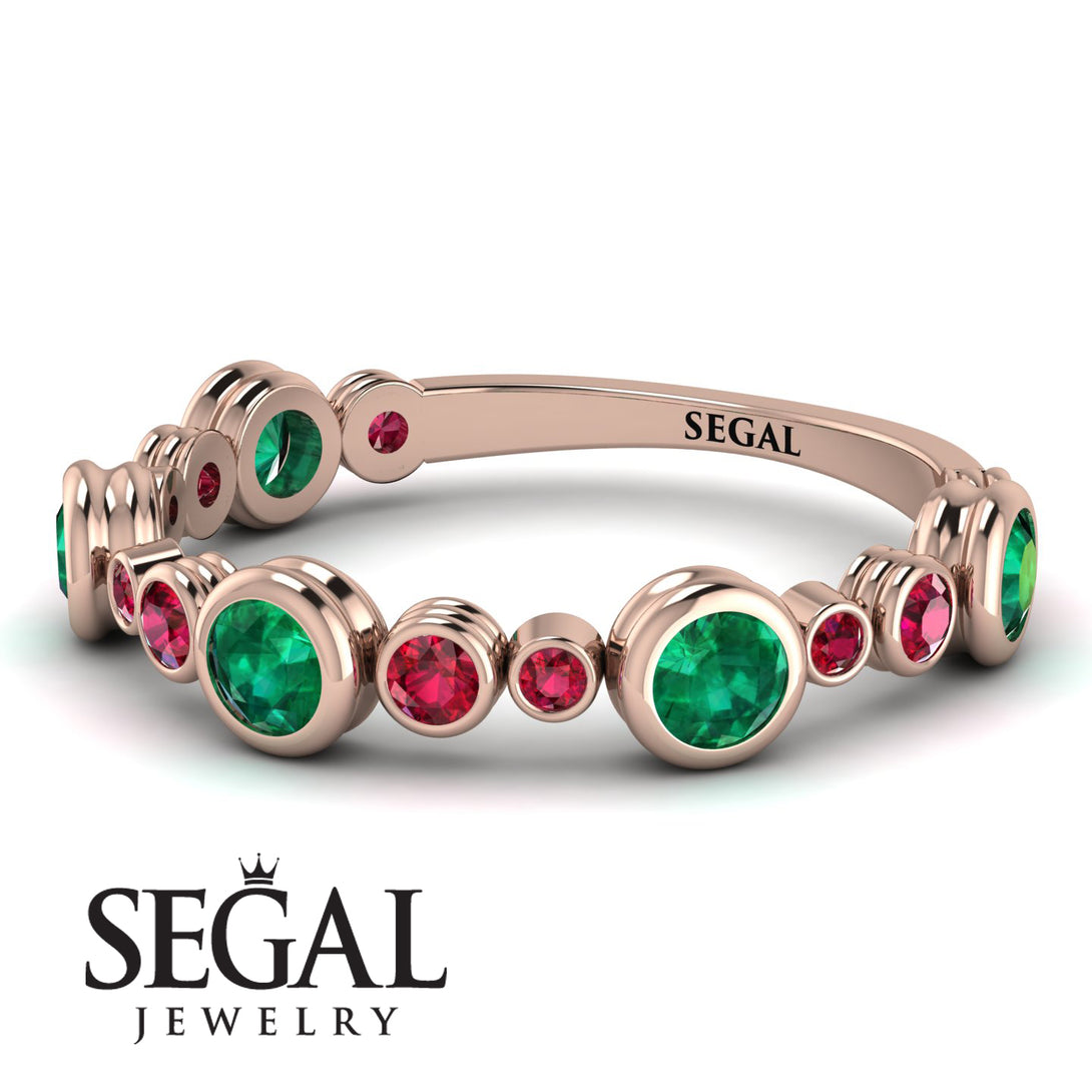 Bezel Emerald Eternity Band - Valeria No. 50