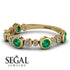 Bezel Emerald Eternity Band - Valeria No. 4