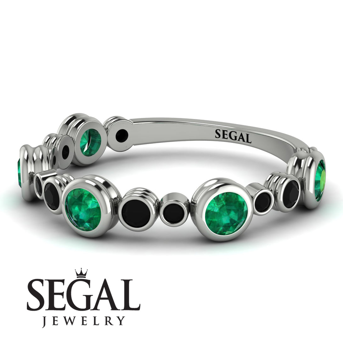 Bezel Emerald Eternity Band - Valeria No. 36