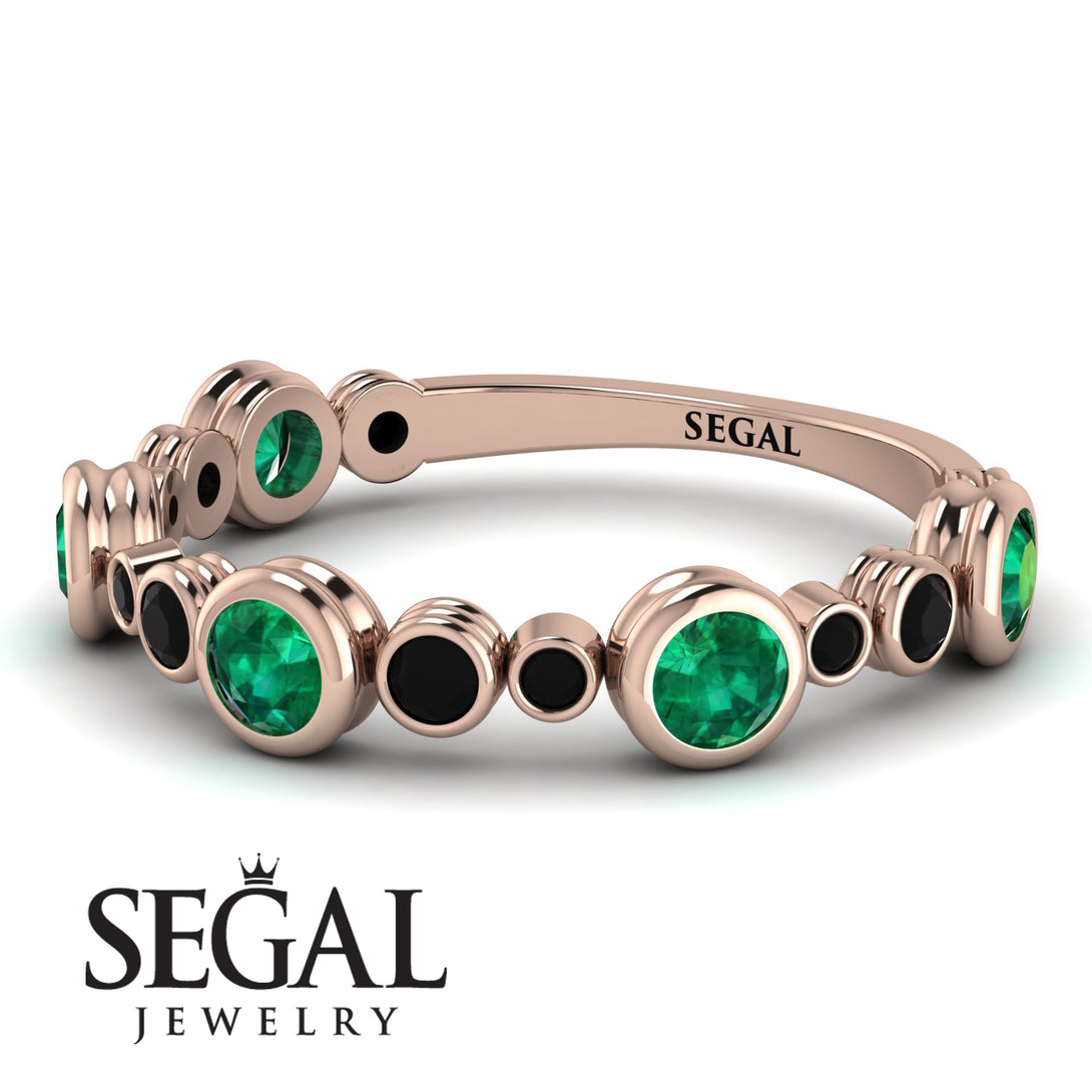Bezel Emerald Eternity Band - Valeria No. 35