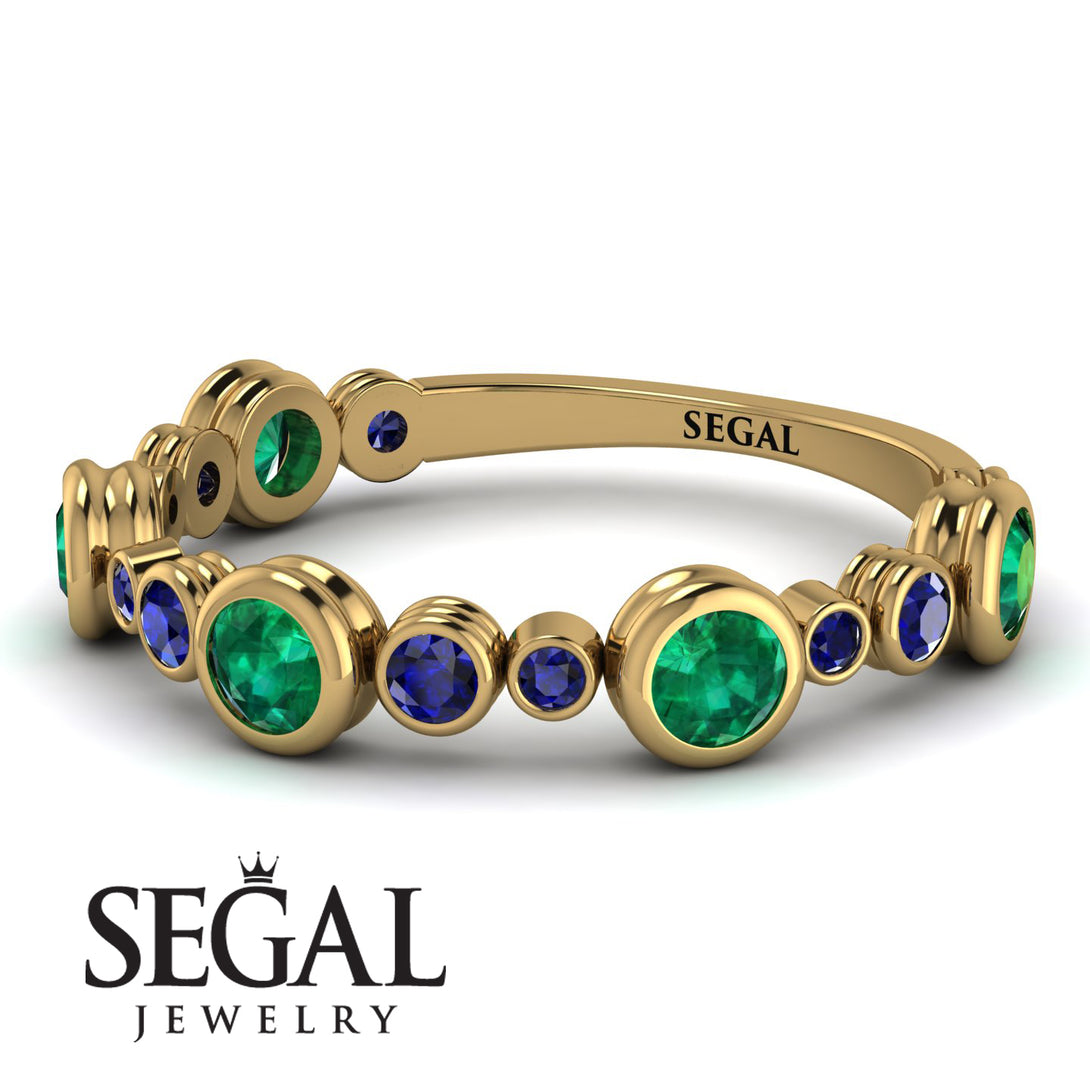 Bezel Emerald Eternity Band - Valeria No. 64