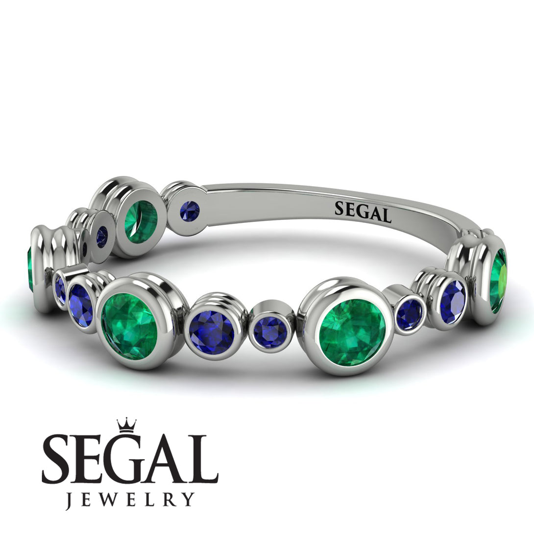 Bezel Emerald Eternity Band - Valeria No. 66