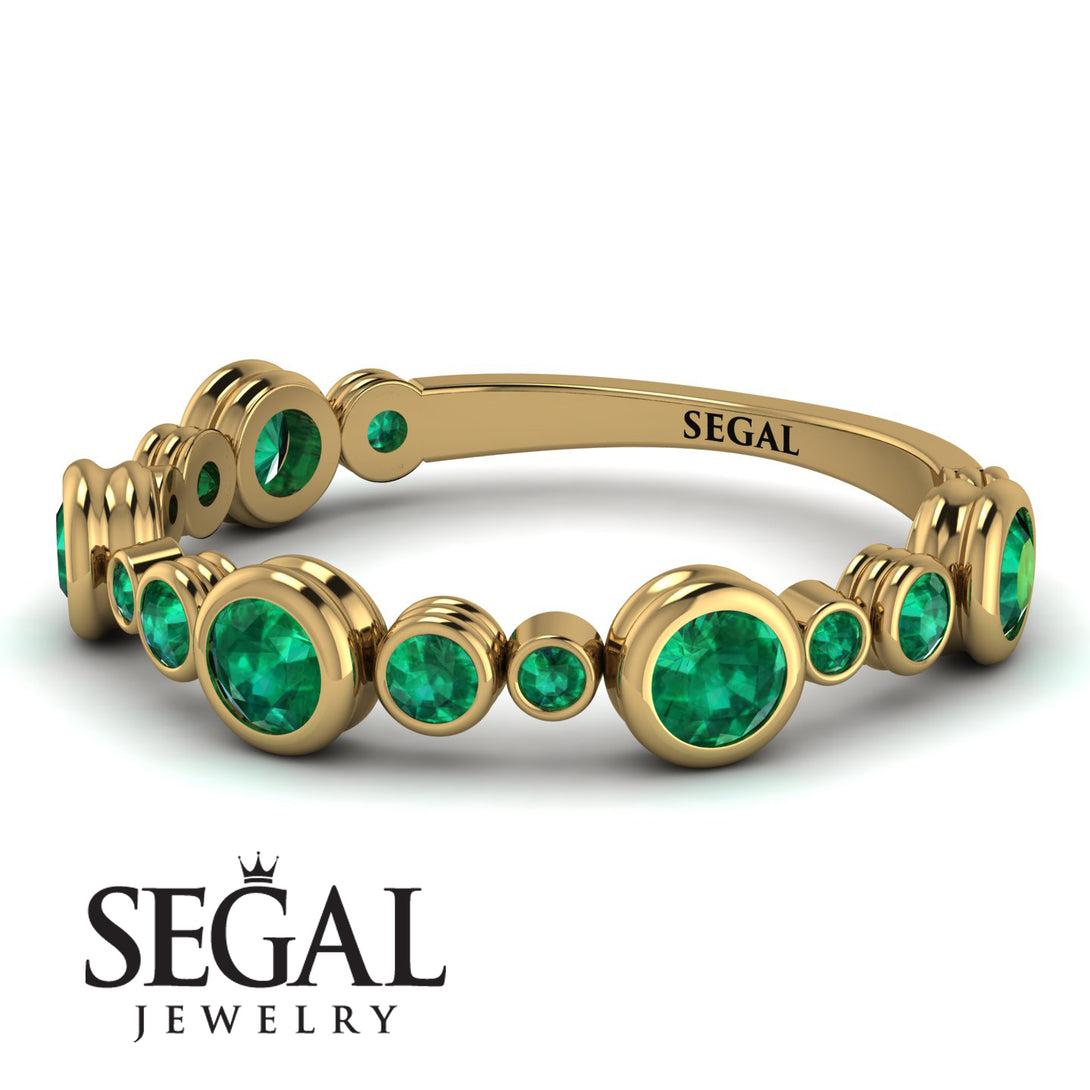 Bezel Emerald Eternity Band - Valeria No. 19