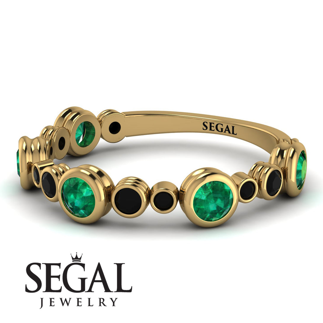 Bezel Emerald Eternity Band - Valeria No. 34