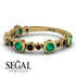 Bezel Emerald Eternity Band - Valeria No. 34
