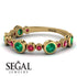Bezel Emerald Eternity Band - Valeria No. 49