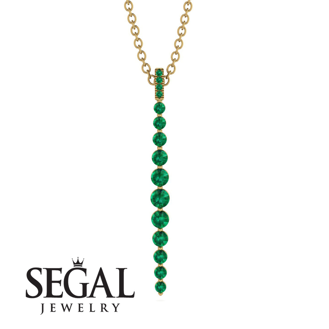 Tie Necklace Row Emerald - Paris No. 4