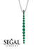 Tie Necklace Row Emerald - Paris No. 6