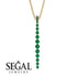 Tie Necklace Row Emerald - Paris No. 4