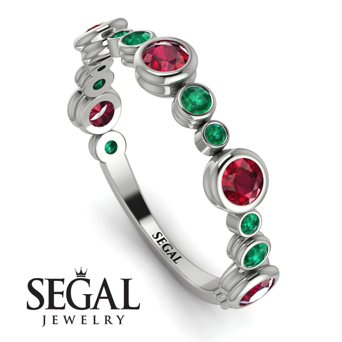 Bezel Ruby Eternity Band - Valeria No. 27