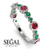 Bezel Ruby Eternity Band - Valeria No. 27