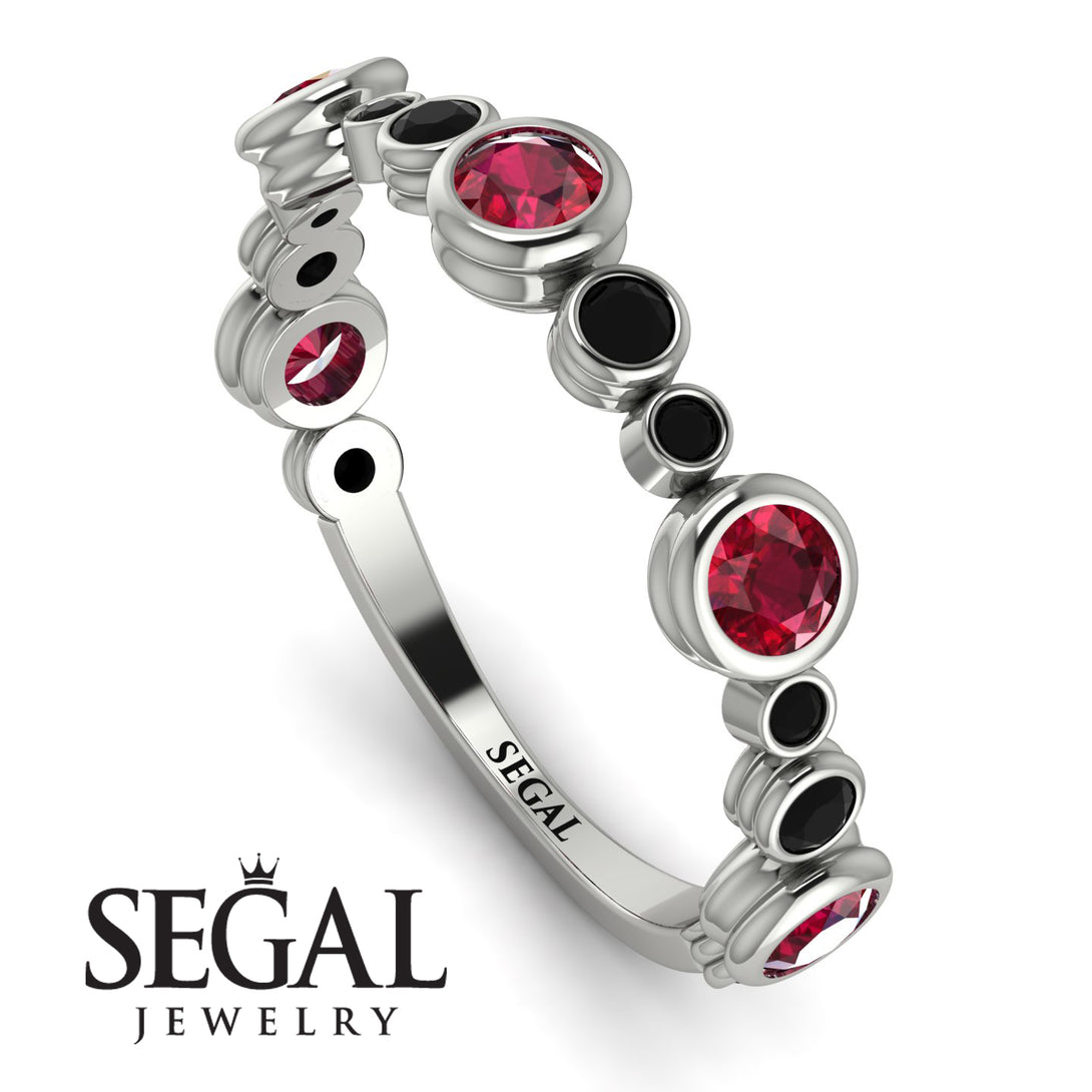 Bezel Ruby Eternity Band - Valeria No. 42