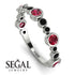 Bezel Ruby Eternity Band - Valeria No. 42