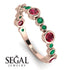 Bezel Ruby Eternity Band - Valeria No. 26
