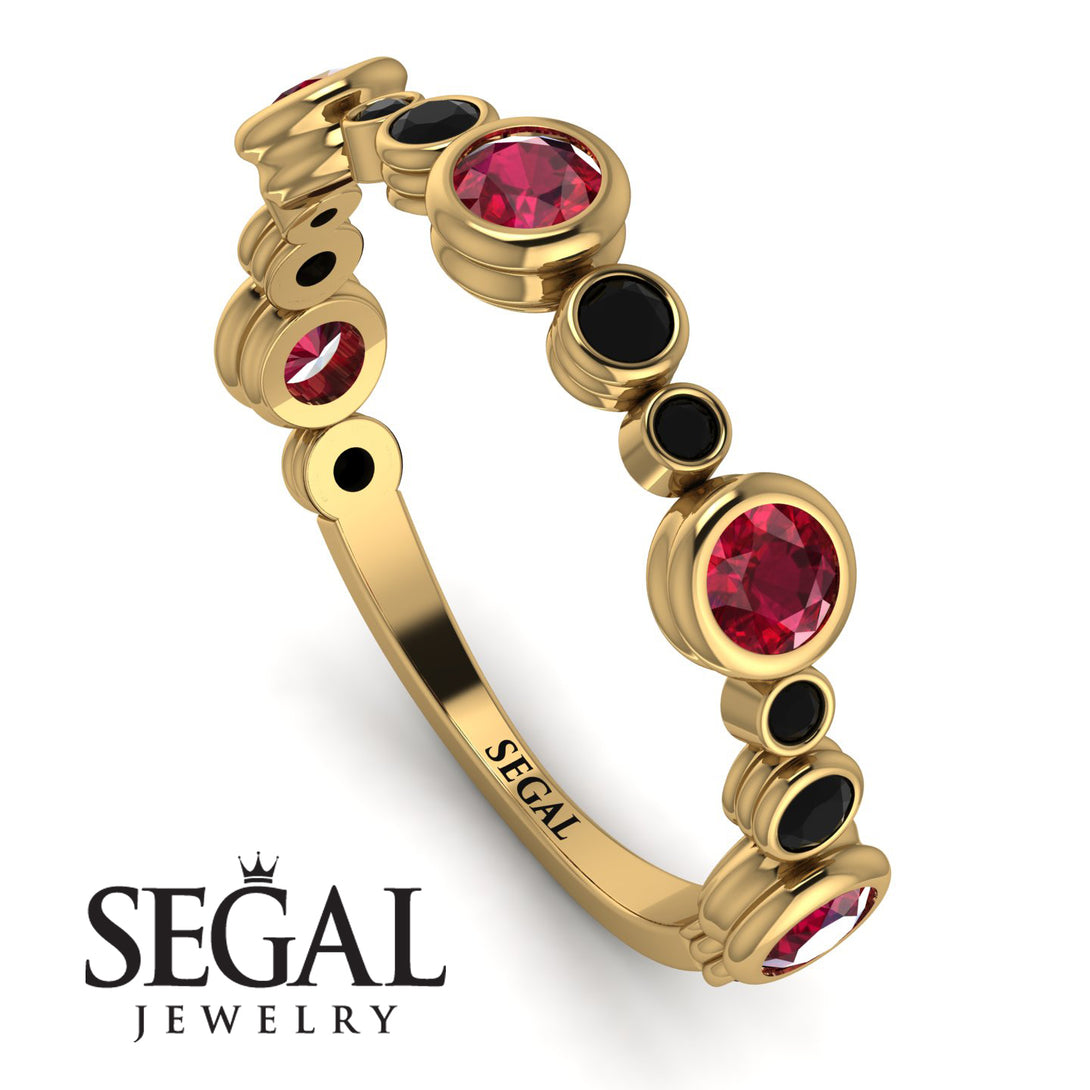 Bezel Ruby Eternity Band - Valeria No. 40