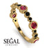Bezel Ruby Eternity Band - Valeria No. 40
