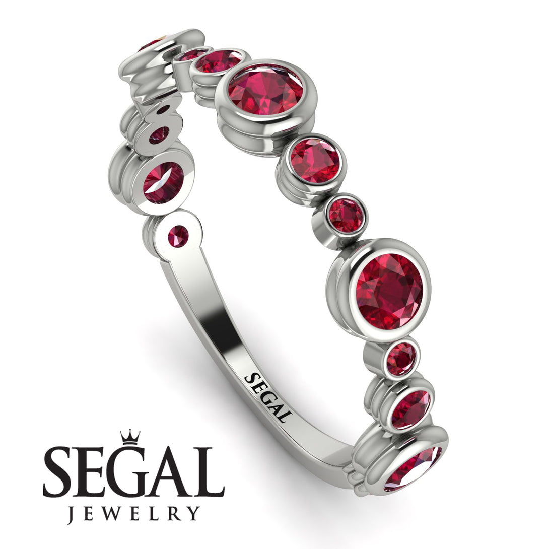 Bezel Ruby Eternity Band - Valeria No. 57