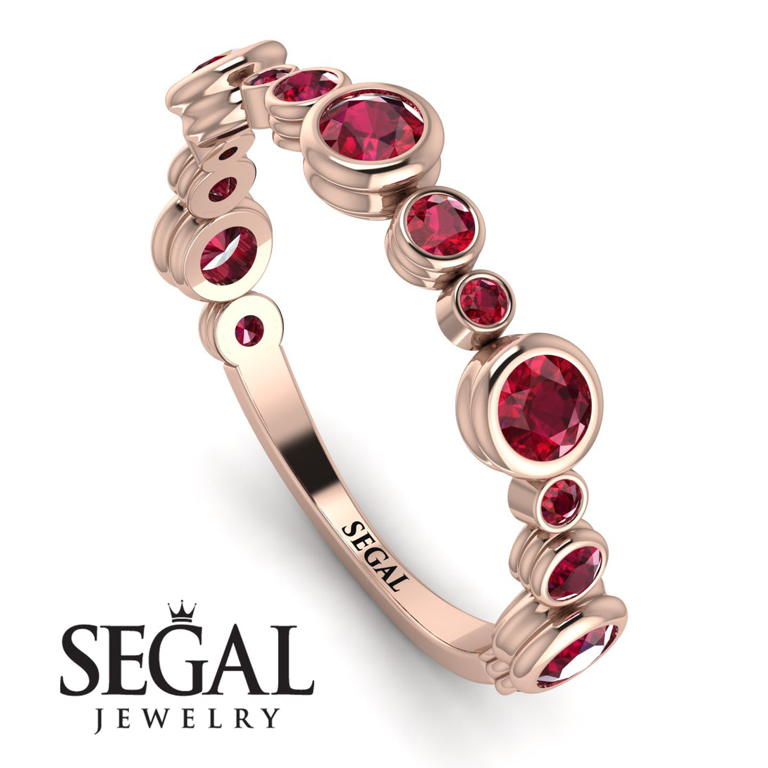 Bezel Ruby Eternity Band - Valeria No. 56