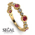 Bezel Ruby Eternity Band - Valeria No. 10