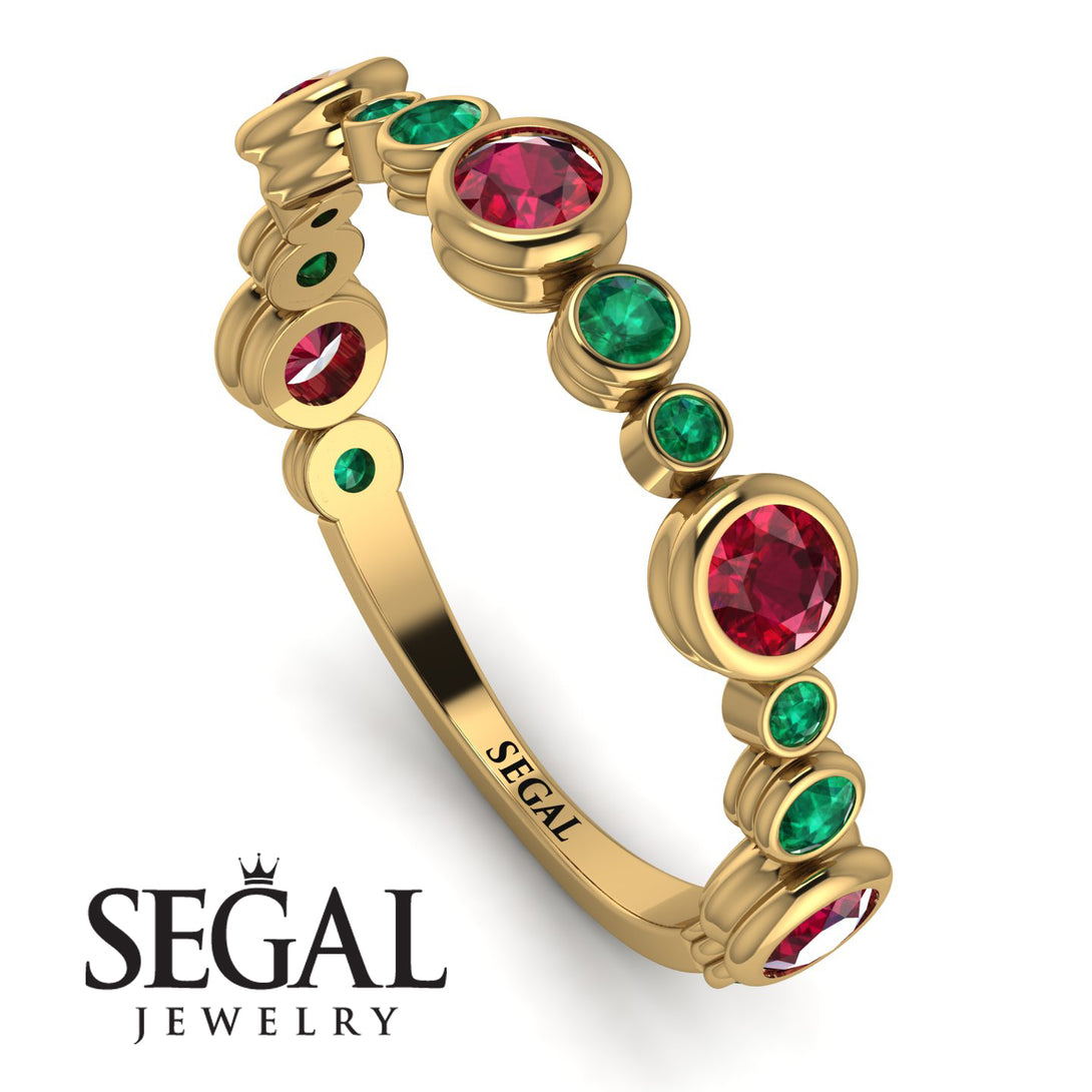 Bezel Ruby Eternity Band - Valeria No. 25