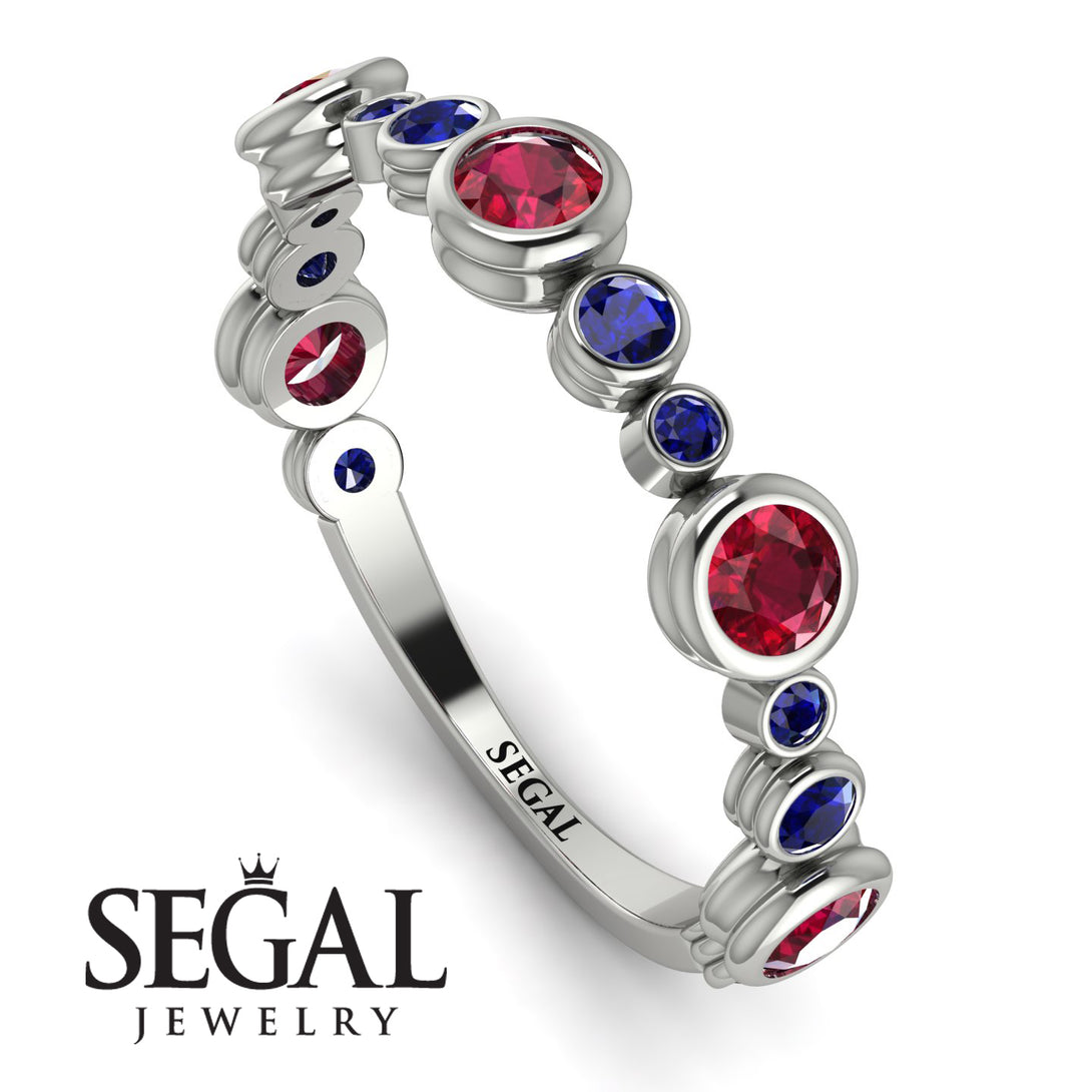 Bezel Ruby Eternity Band - Valeria No. 72