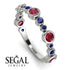 Bezel Ruby Eternity Band - Valeria No. 72