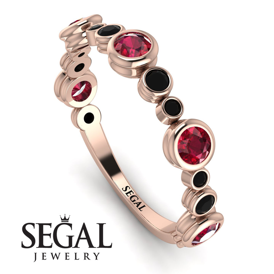 Bezel Ruby Eternity Band - Valeria No. 41