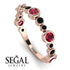 Bezel Ruby Eternity Band - Valeria No. 41