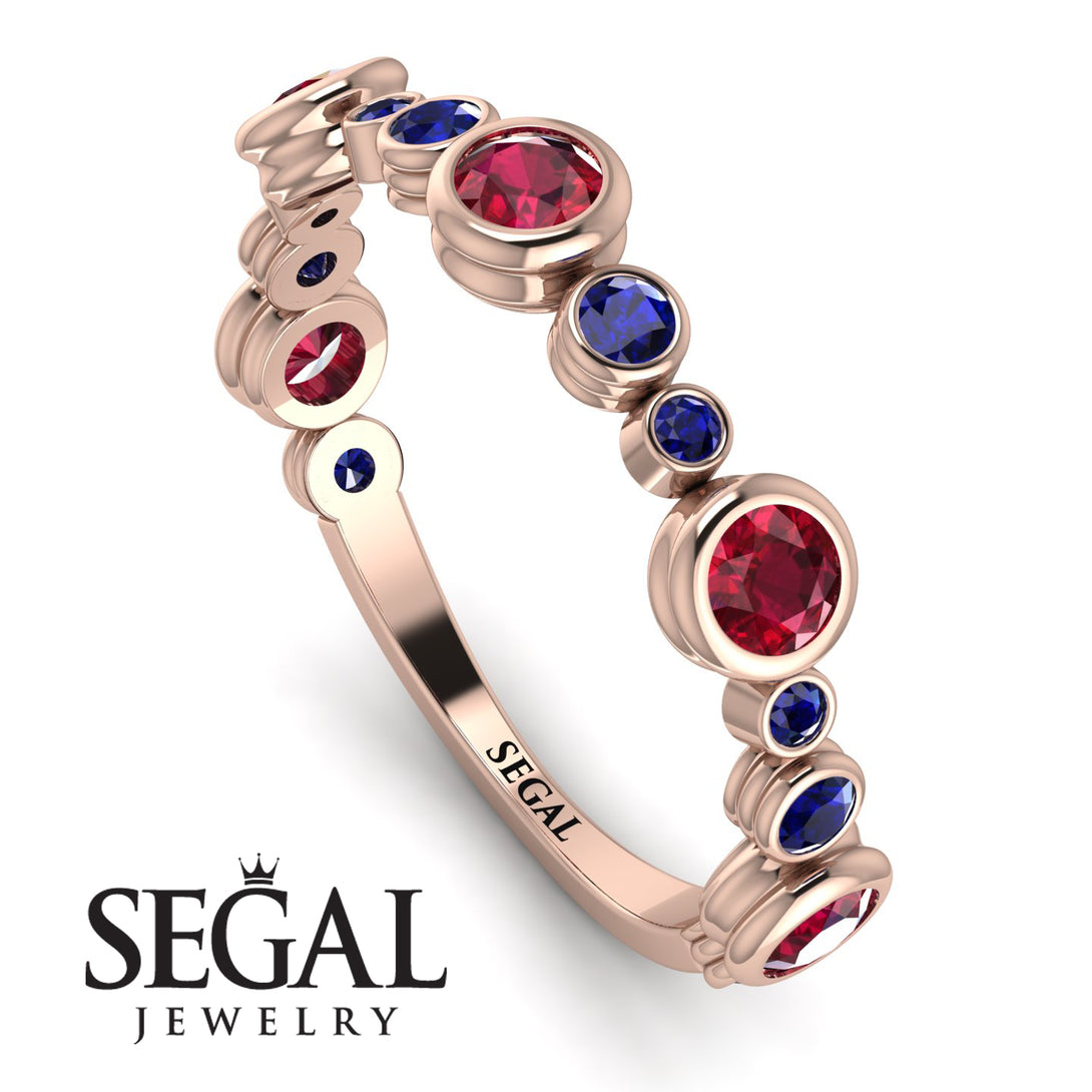 Bezel Ruby Eternity Band - Valeria No. 71