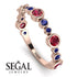 Bezel Ruby Eternity Band - Valeria No. 71