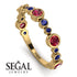 Bezel Ruby Eternity Band - Valeria No. 70