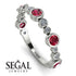 Bezel Ruby Eternity Band - Valeria No. 12