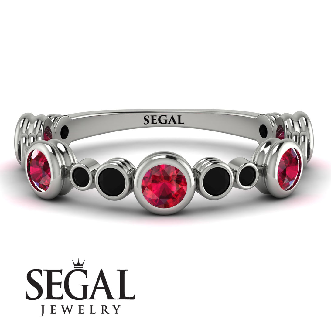 Bezel Ruby Eternity Band - Valeria No. 42