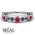 Bezel Ruby Eternity Band - Valeria No. 72